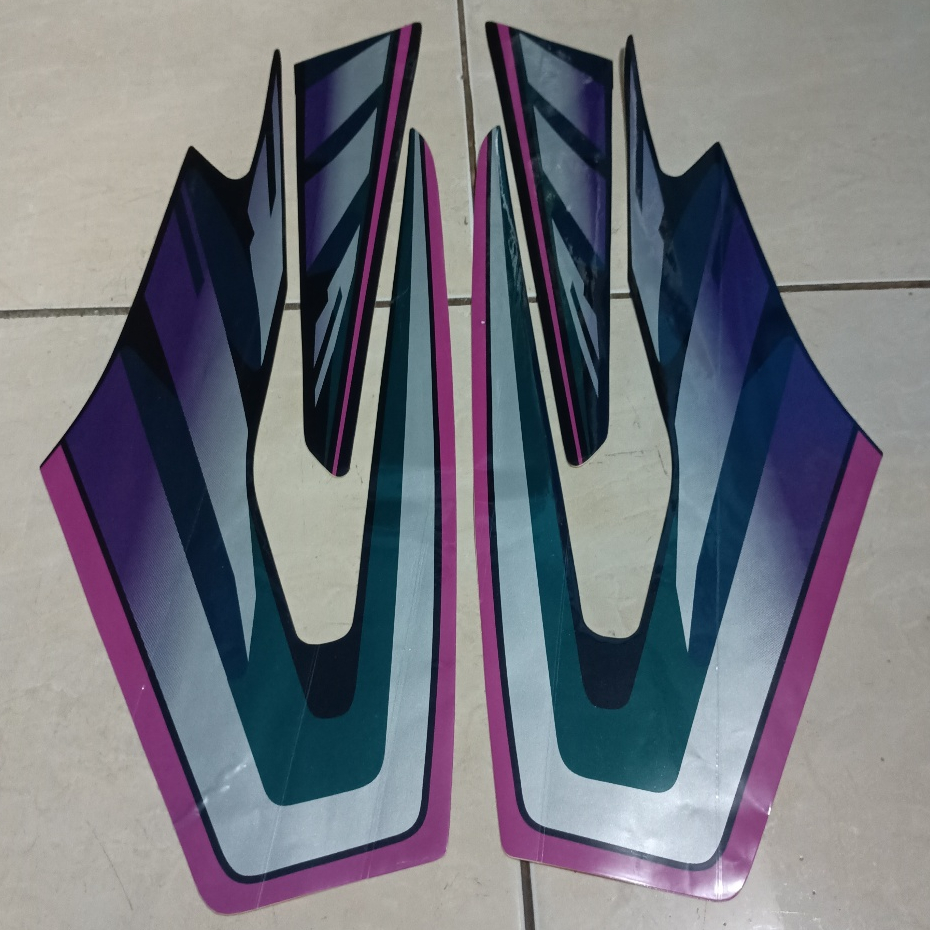 stiker striping yamaha rx king 1997 ungu lis body standar berkualitas original