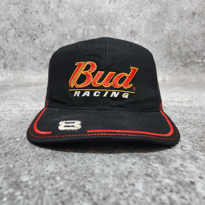 Topi Bud Racing Dale Jr #8 Vintage Nascar Cap Second Original Pria Wanita Unisex
