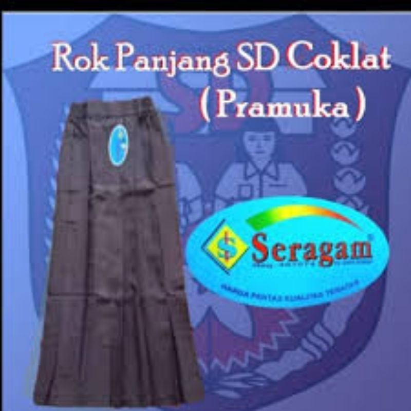 Rok pramuka panjang coklat SD.SMP.SMA merek seragam