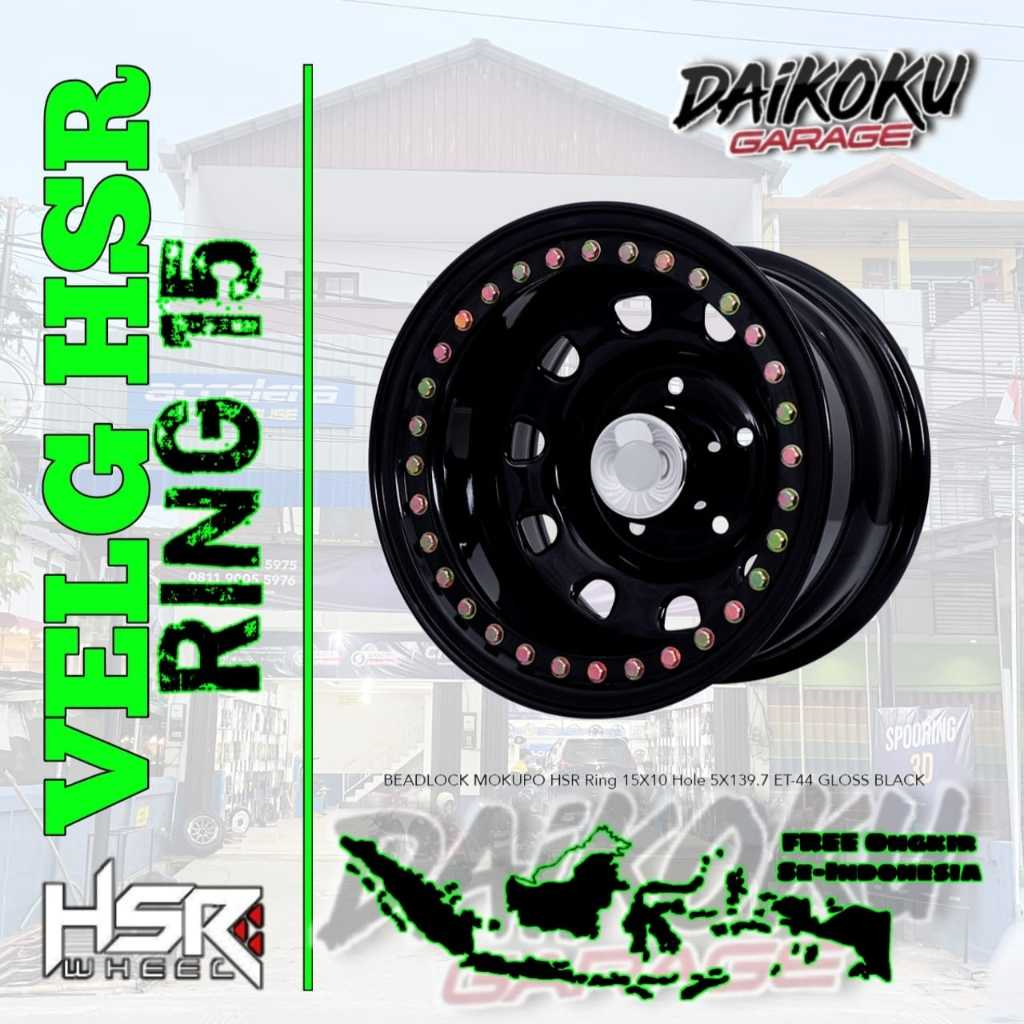 Velg Racing Mobil Offroad HSR ring 15 (Katana, Jimny, Jeep, Vitara dll)