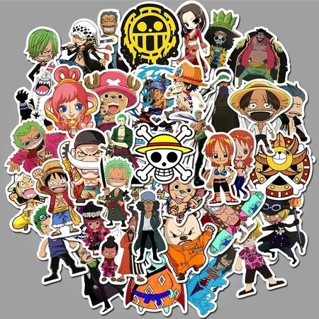

[TCS] 50 pcs Stiker Sticker Anime Kartun One Piece