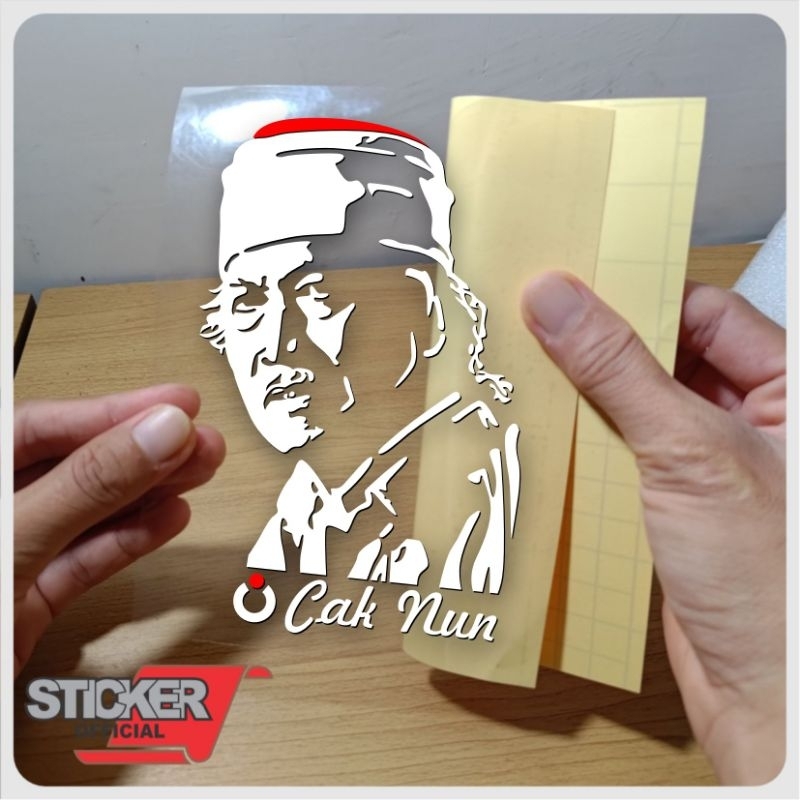 sticker cak nun, cutting sticker timbul nyala