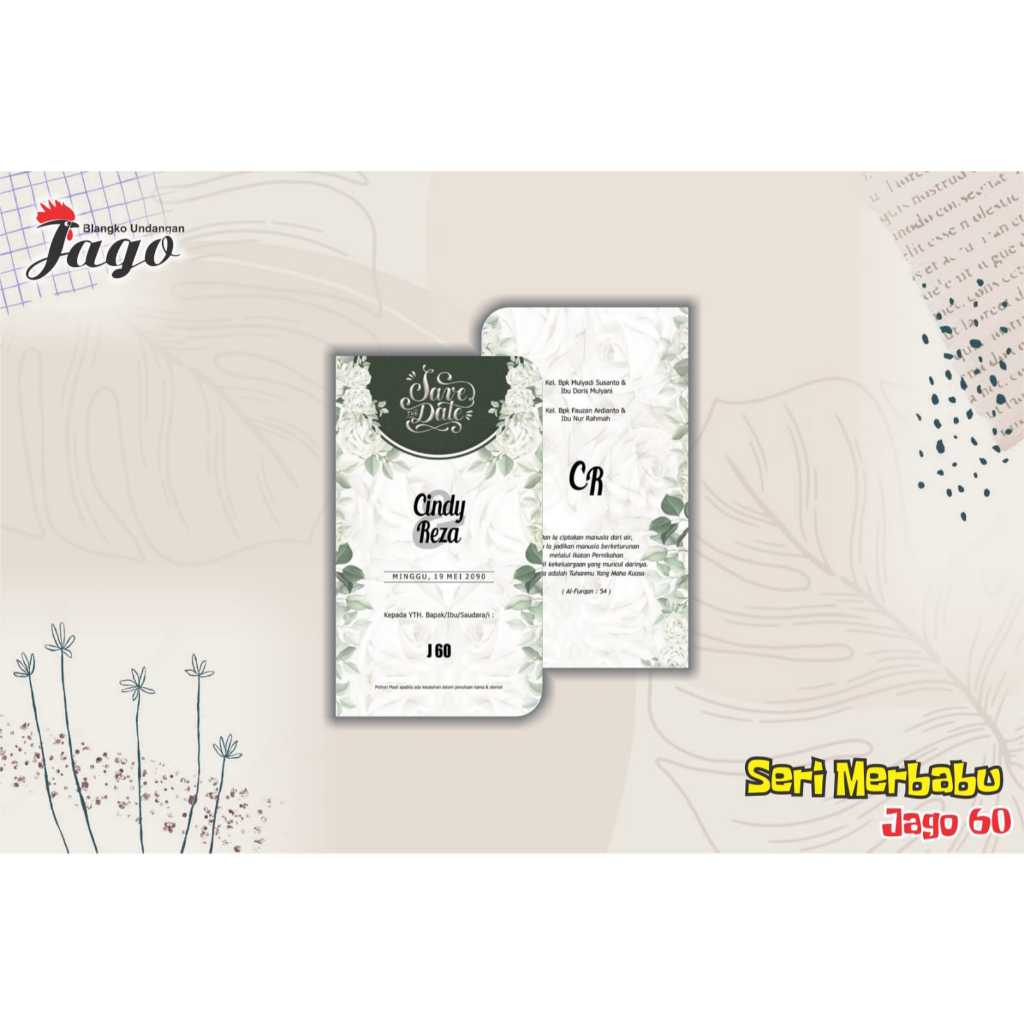Blangko Undangan Pernikahan Murah Jago 60