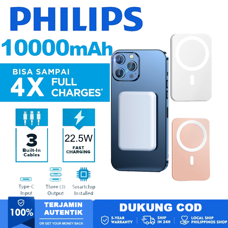 PHILIPS Original Powerbank/Magsafe YS13 Pro Battery Pack Wireless Powerbank Magnetic 10000mAh Wirele