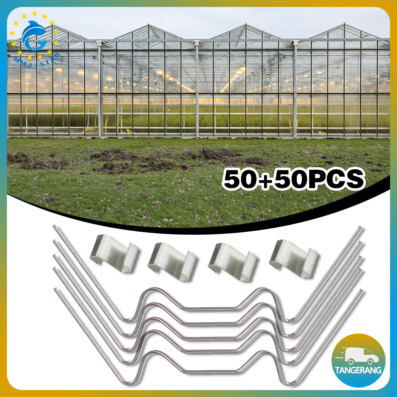 Penjepit Greenhouse Stainless Steel-Fixing Greenhouse Wire Glazed Clamps-Greenhouse Repair Glazing C
