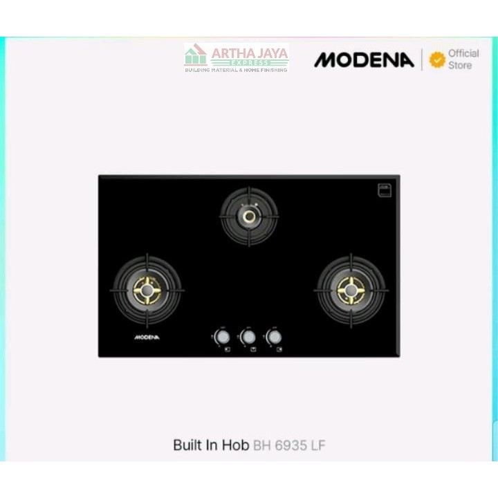 MODENA Kompor Gas Tanam 90cm 3 Burner BH 6935 LF / 3 Tungku