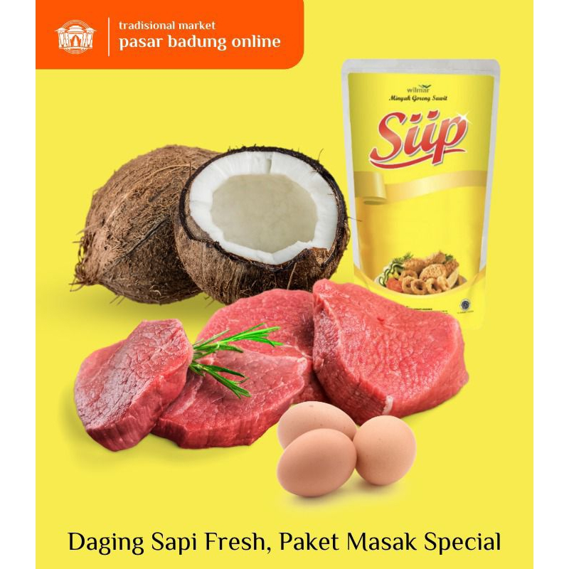 

Daging sapi fresh, paket masak special