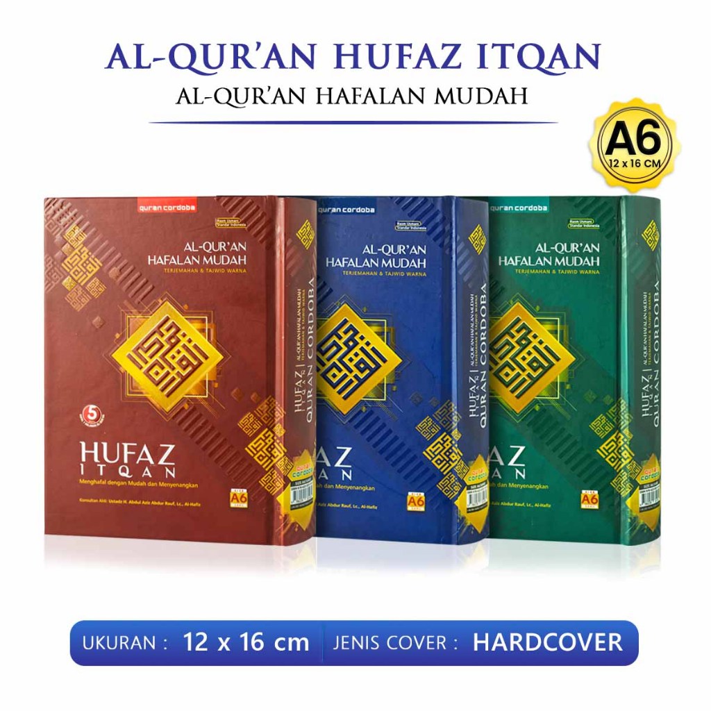 Al Quran Kecil Hafalan Mudah Hufaz ITQAN Ukuran A6 Untuk Pelajar Quran Terjemahan Tajwid Perkata / T
