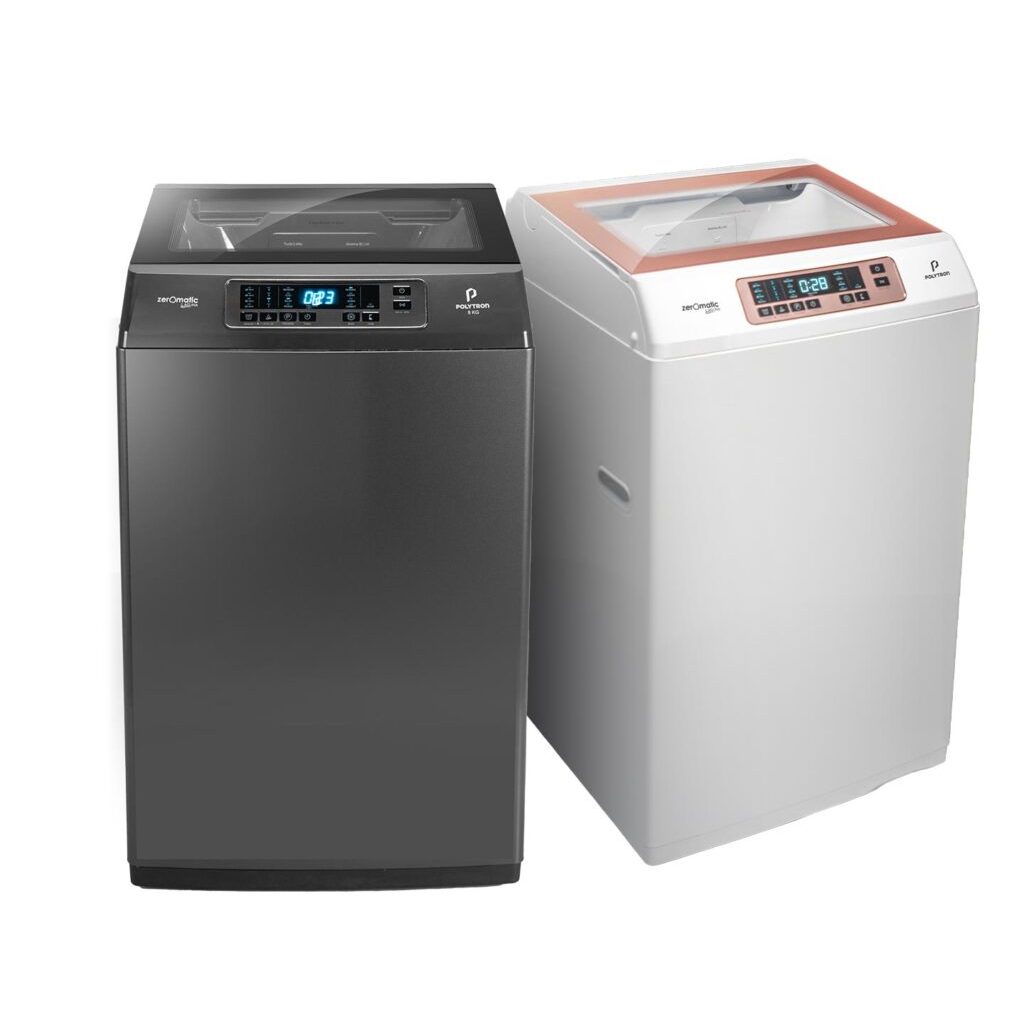 Mesin Cuci Top Load POLYTRON Zeromatic Laguna series Hijab PAW 8028W