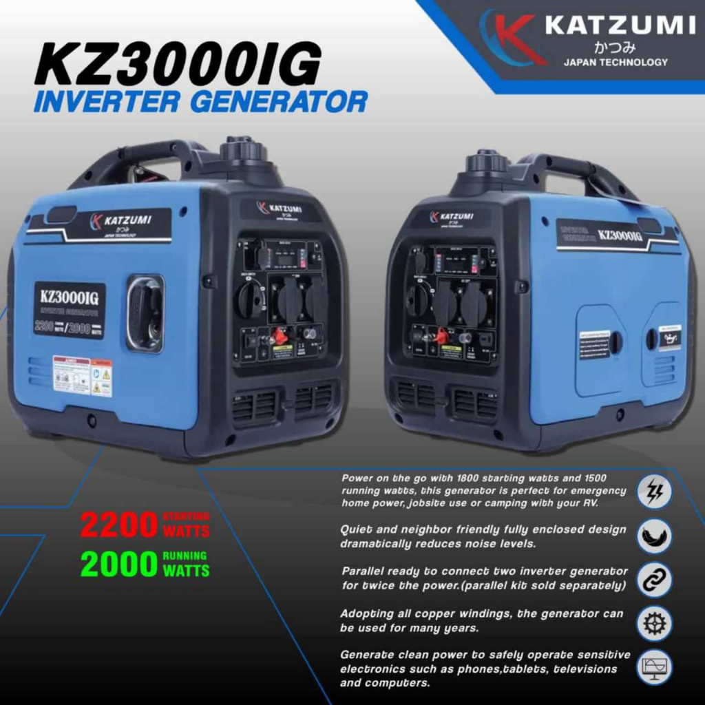 Genset Inverter KATZUMI 2000 WATT BENSIN