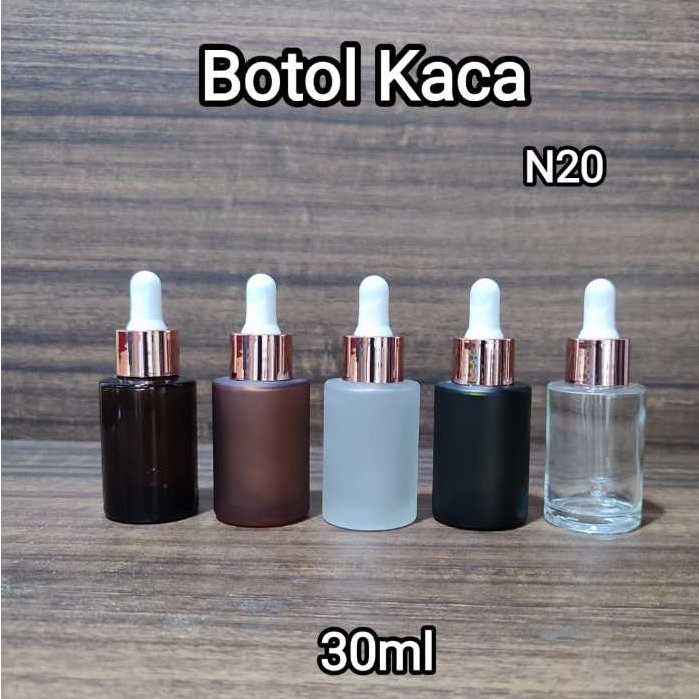 Botol Dropper Serum Pipet Kaca 30ml For Cosmetic Treatment Skincare Botol serum Botol Amber Glossy A