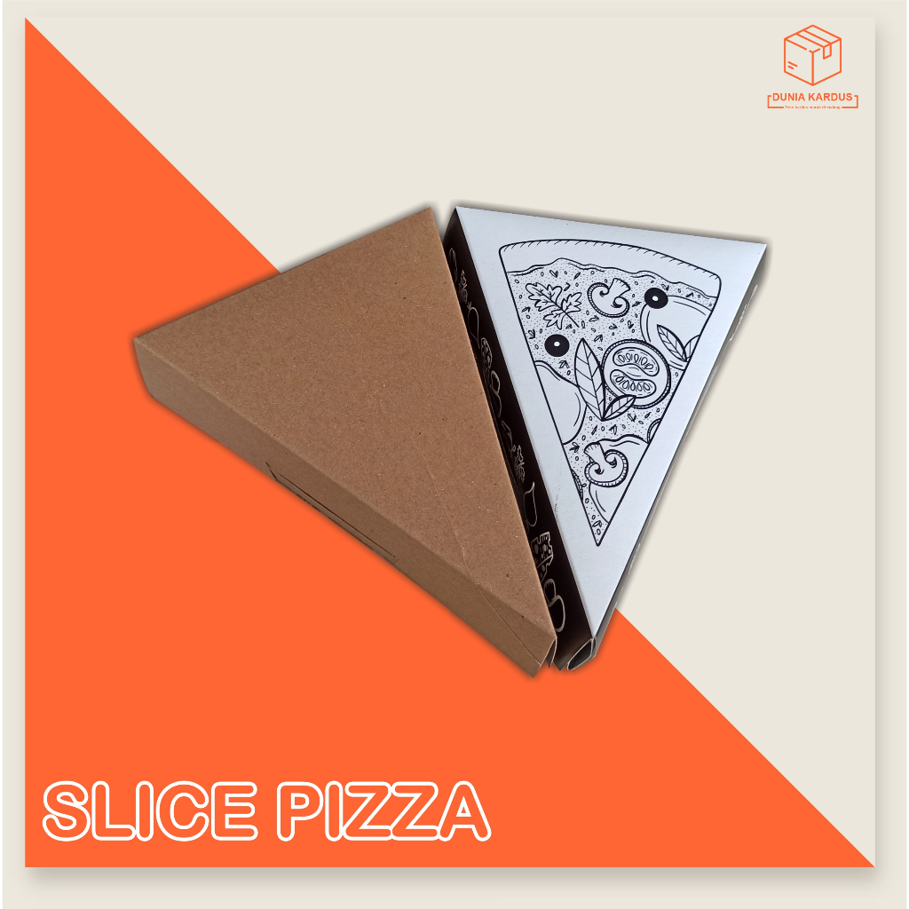 

SLICE PIZZA 17x12x3.5 cm / CAKE SLICE /paper kraft / paper box PLUS LAMINASI | KEMASAN MAKANAN | PUPER SLICE PIZZA | PIZZA SLICE