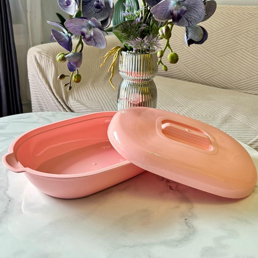3pcs Wadah Sayur Set+Tutup Basi Marjan Clio Oval Jumbo Tebal Baskom Sayur + Tutup Aestetic