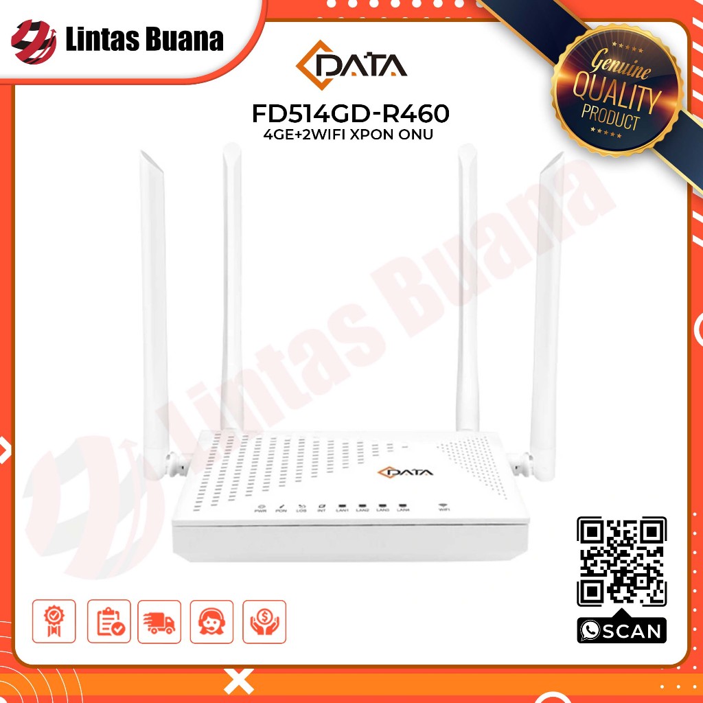 C-DATA XPON ONU FD514GD-R460 4GE DUAL BAND WIFI GPON / EPON ONT