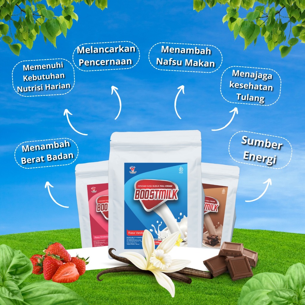 

SUSU GEMUK BADAN BOOSTMILK Kemasan 1Kg Penambah Berat Badan