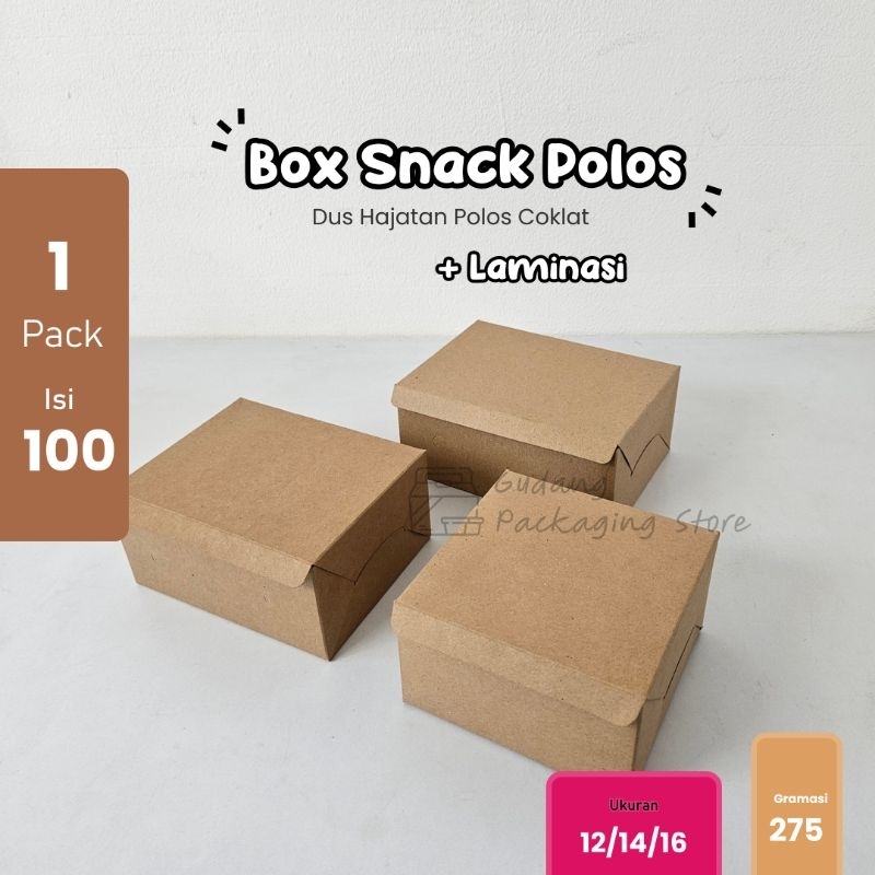 Box Snack Polos : Box Hajatan Polos / Dus Kue Polos Karft Laminasi UFE