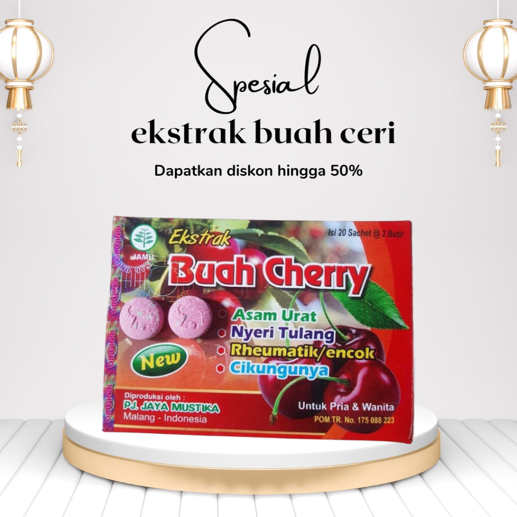 

KP Ekstrak Buah Cerry Tablet Isi 20 Sachet Obat Asam Urat