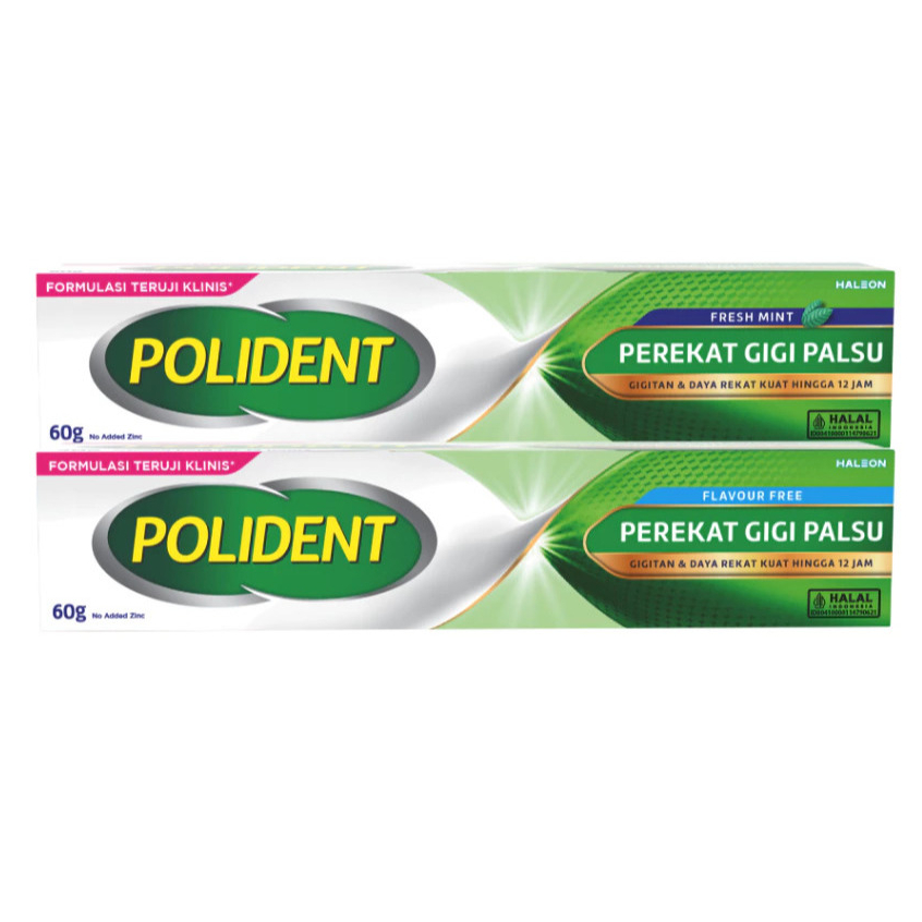 Polident Polident Perekat Gigi Tiruan 60gr / Polident Freshmint 60gr / Polident Flavour Free 60gr / 
