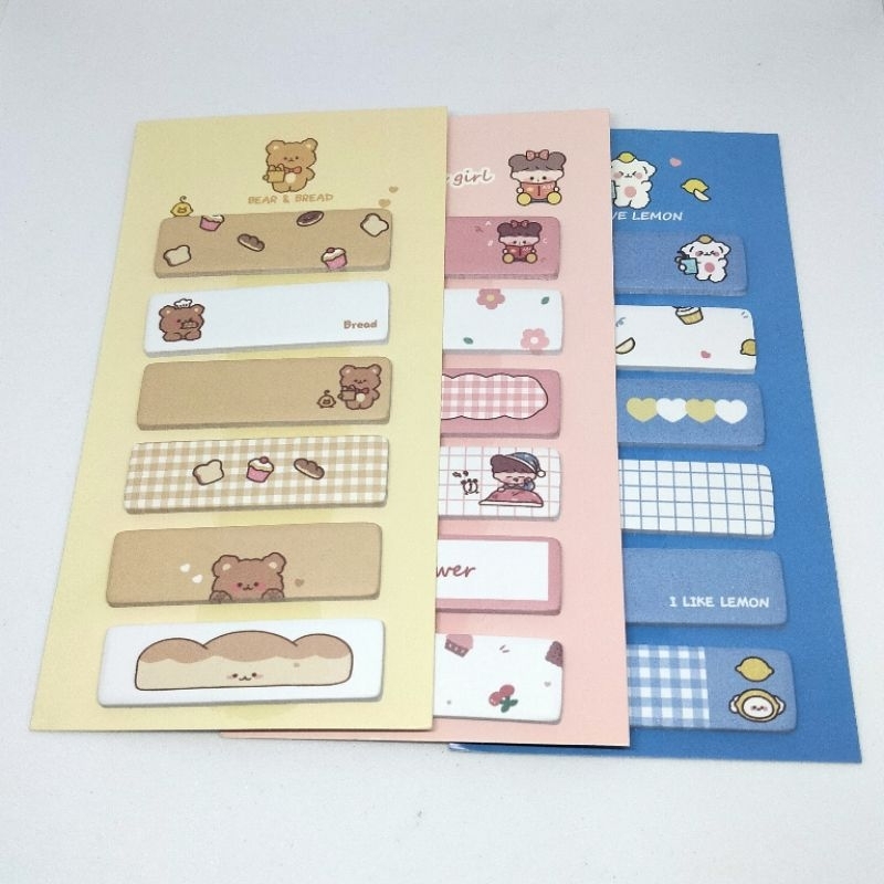 

Sticky Notes Lucu 6IN1 Tempelan Kertas Catatan 120 Lembar Notes Kertas Tempel Karakter