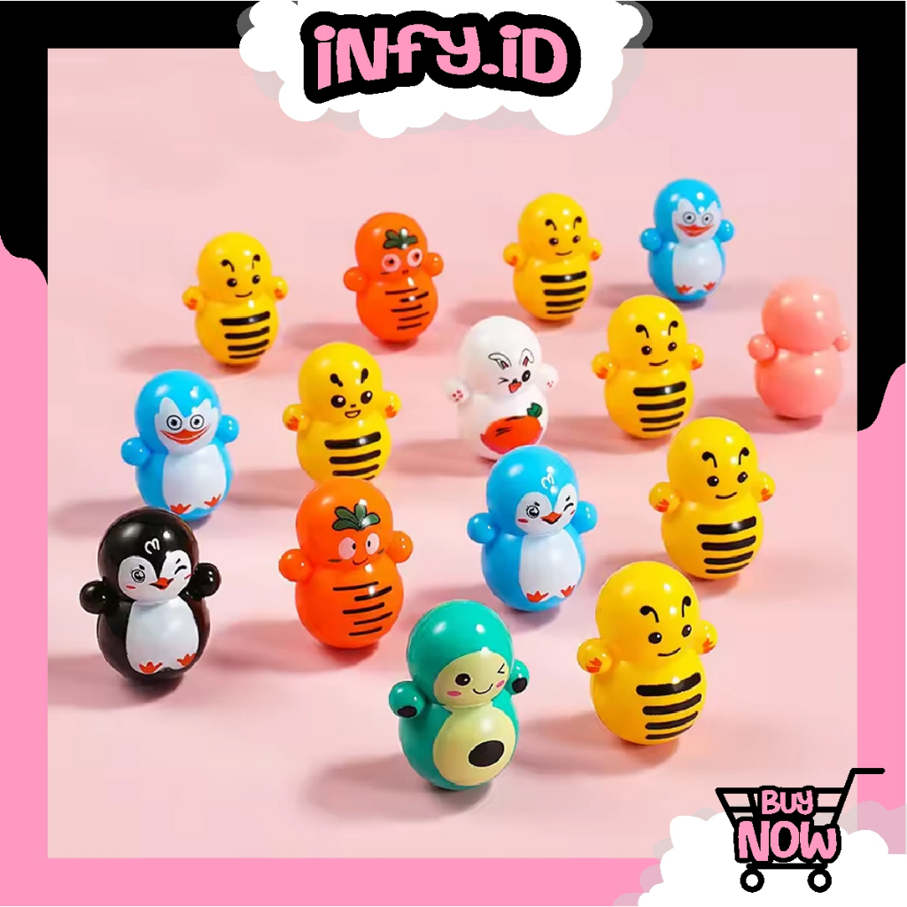 INFY - Mainan Squid Game Tumbler Roly Poly Karakter Caracter / Toys Stres Stress Main an Bayi Tumble