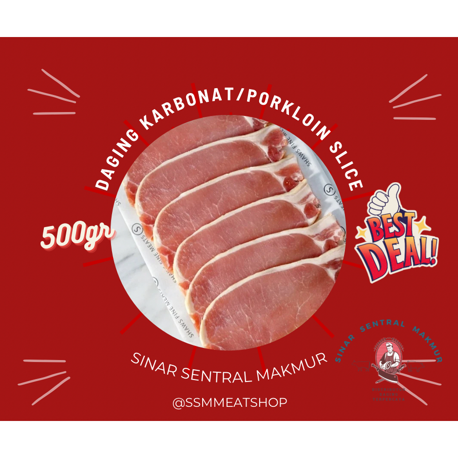 

DAGING KARBONAT / PORK LOIN SLICE 5MM 500GR