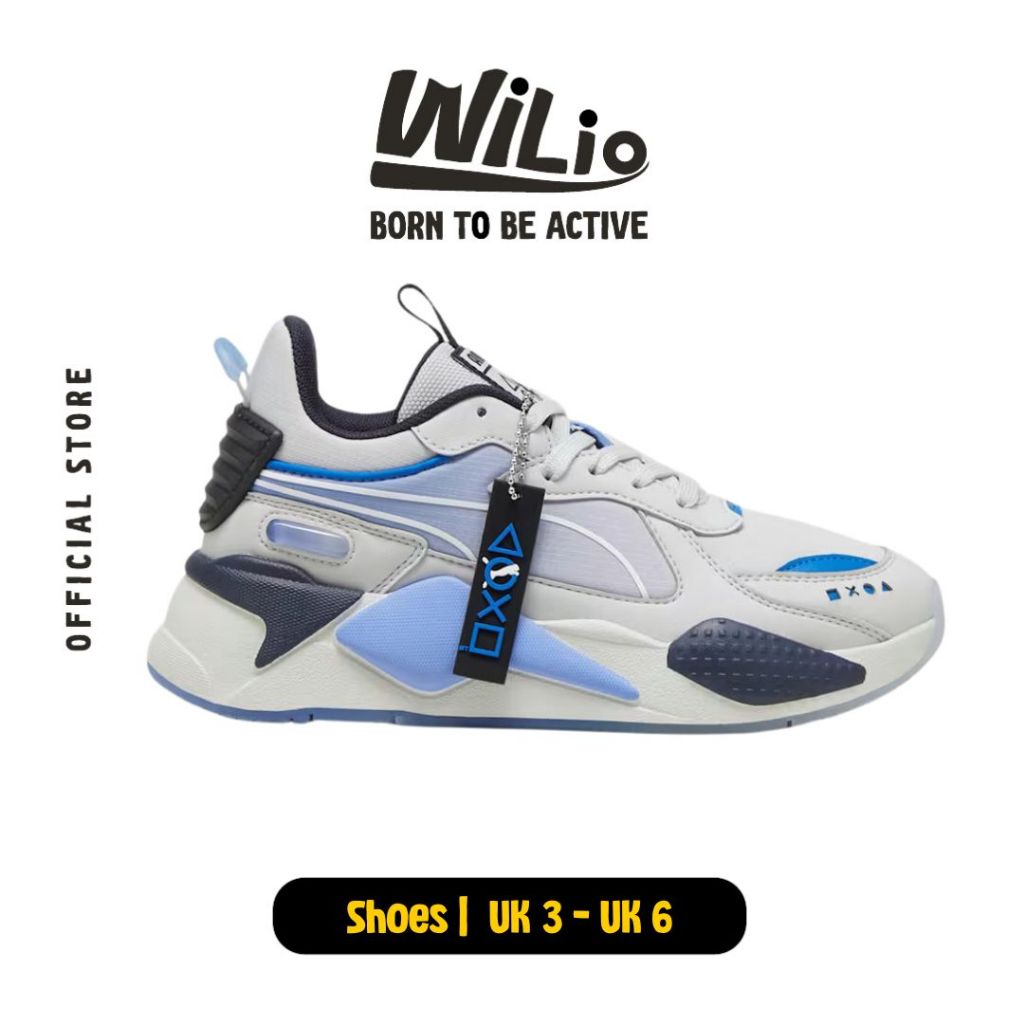 PUMA Rs-X Playstation Jr 39665701 - Sepatu Anak (Biru)