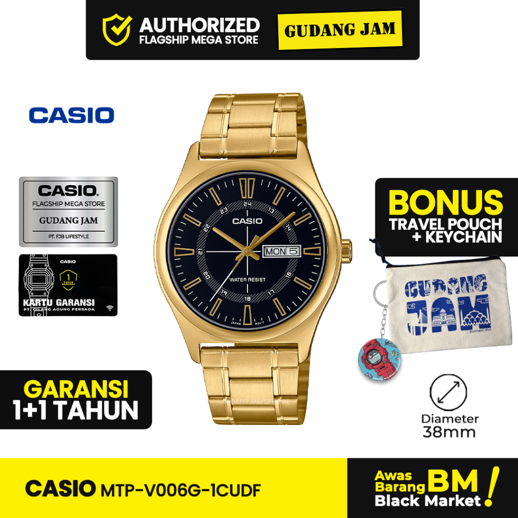Jam Tangan Casio Casio MTP V006  MTP-V006G-1CUDF Casio officials store original SLF