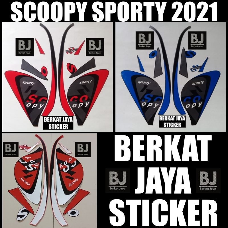Striping Sticker Honda Scoopy Sporty 2021