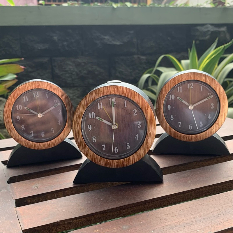 Jam Weker Kayu minimalist/Jam Weker Portable/Jam Weker 8618