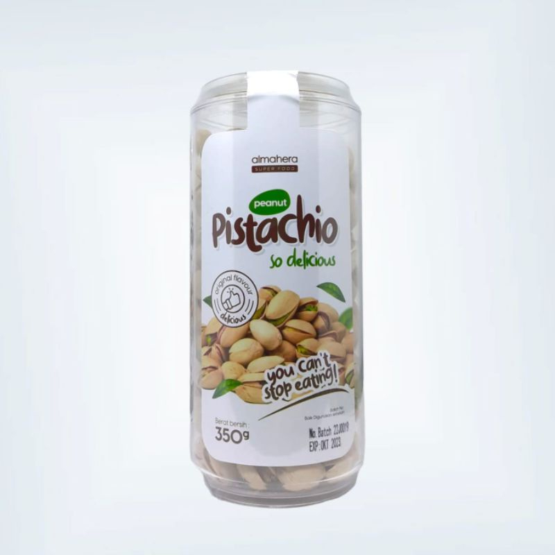 

Kacang Pistachio Almahera 350 Gram Premium Original Peanut Pistachios Kacang Fustuk Pistacio