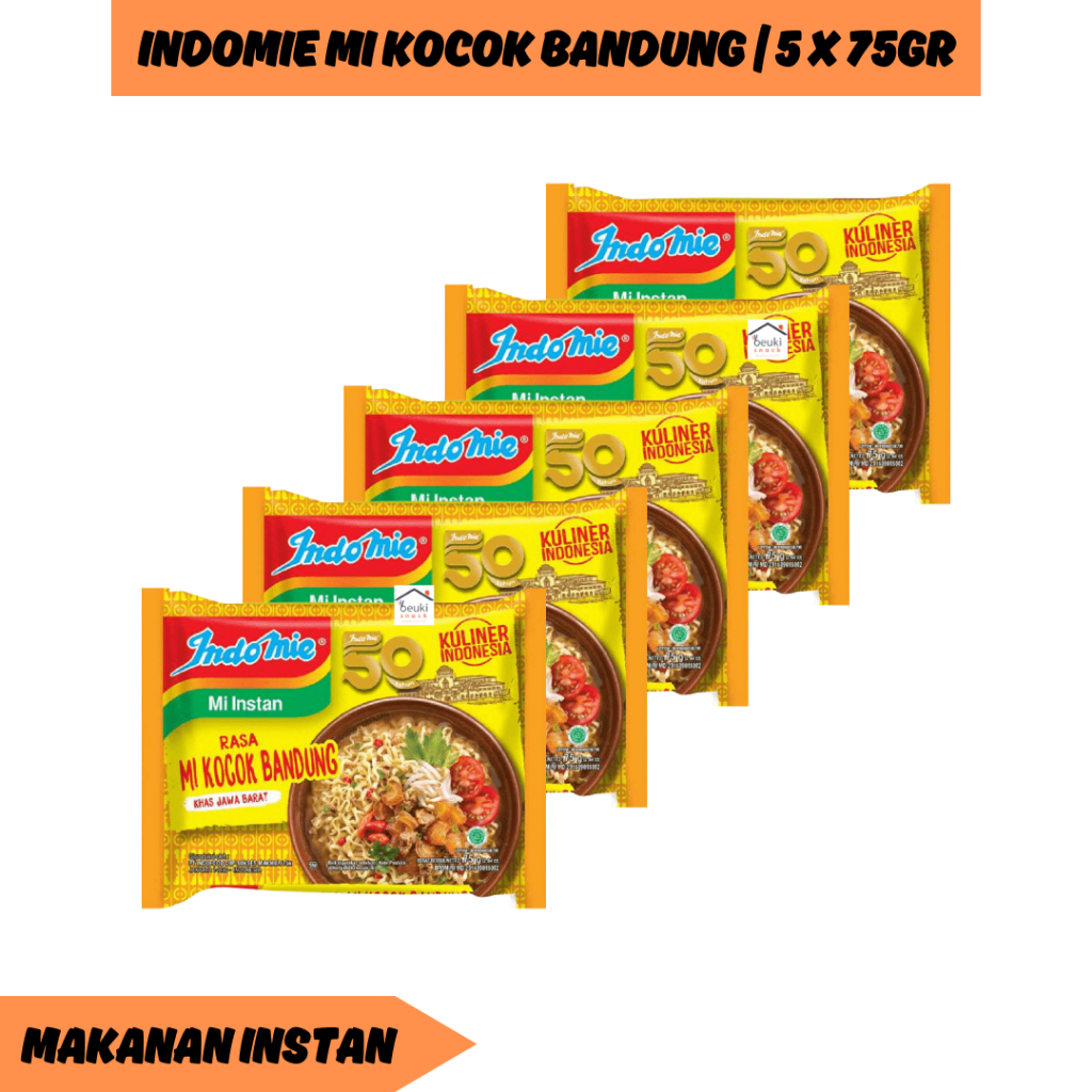 

5PCS Indomie Kuliner Kuah Mi Kocok Bandung Khas Jawa Barat