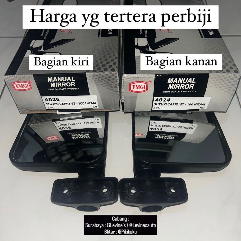 kaca spion carry merk emgi (harga perbiji) / kaca spion suzuki carry / kaca spion st100 / kaca spion