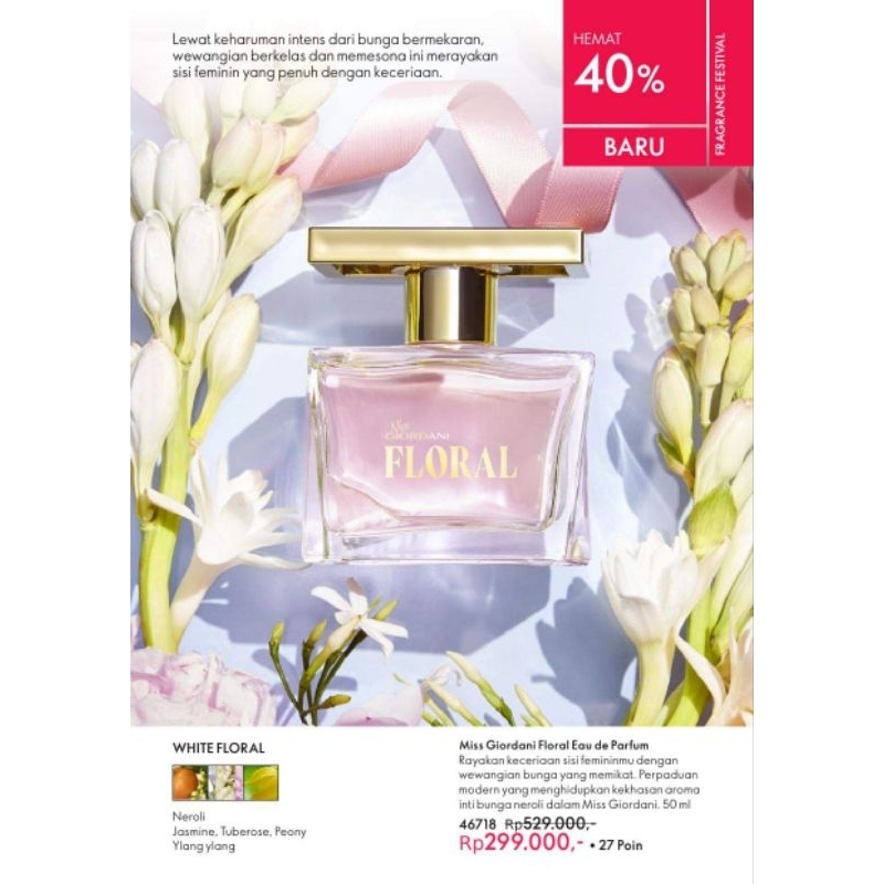 NEW Miss giordani FLORAL eau de parfum oriflame diskon 55%