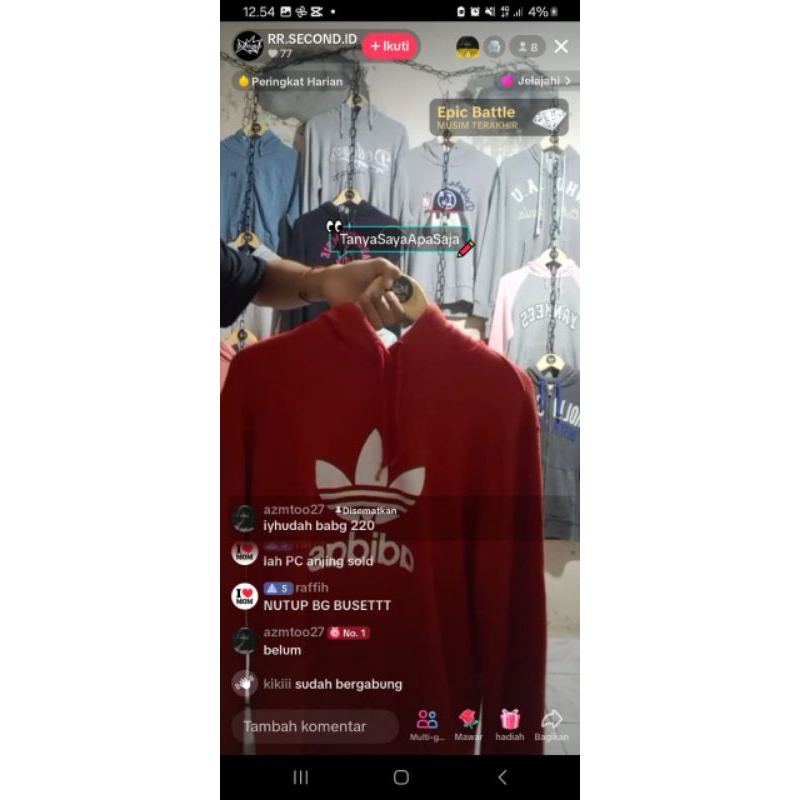 HOODIE ADIDAS TRIFOIL RED