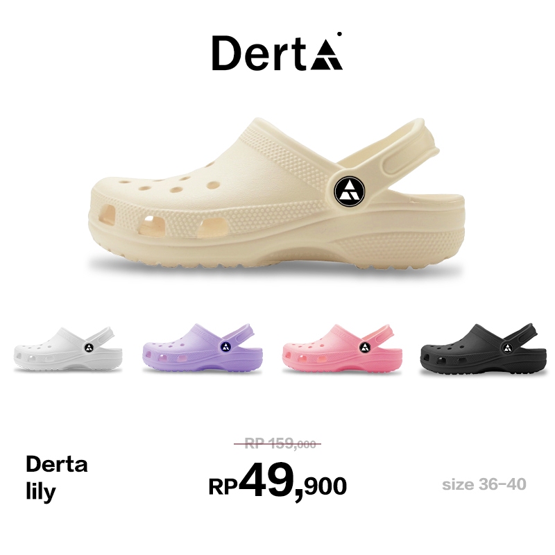 Derta LILY Sendal Wanita Selop Dewasa Slop Cewek Casual Fashion Korea Perempuan Eva Kekinian Terbaru