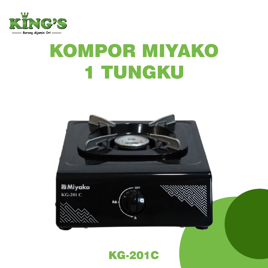 Miyako Kompor Gas 1 Tungku KG 201 C KG201 C KG-201 Garansi - REKOMENDASI KOMPOR TERMURAH