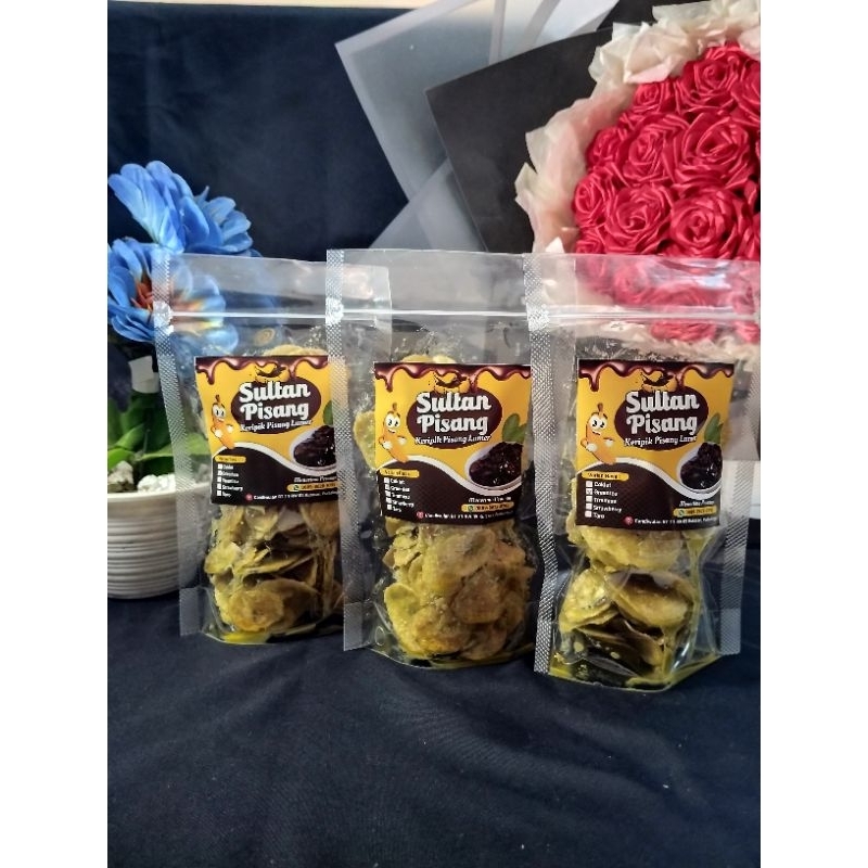 

Kripik pisang lumer varian Rasa grentea 85gram