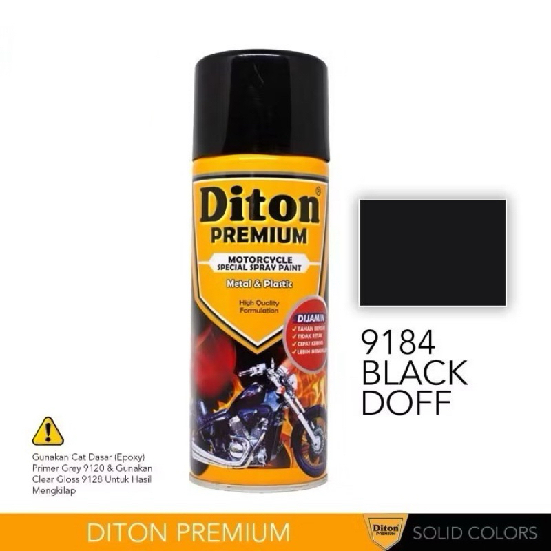 Diton Premium Pilox Diton Premium Warna Hitam Doff 9184