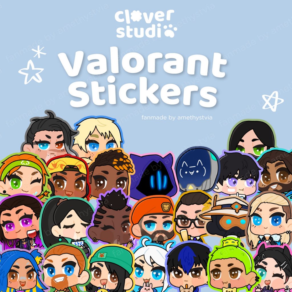 

VALORANT Agent Stickers | fanmade by amethystvia