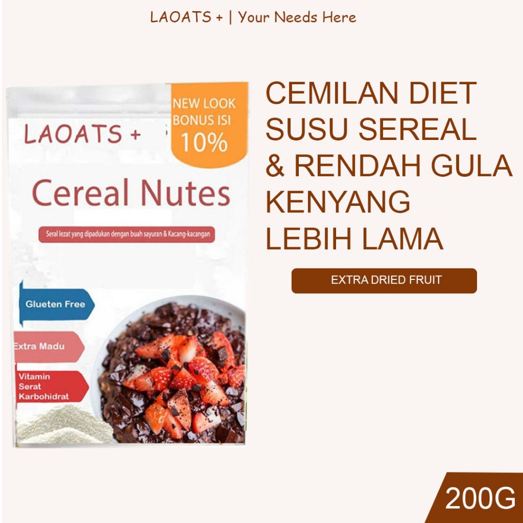 

Sereal Diet Pelangsing Penurun Berat Badan Rolled Oat Almond Milk Chia Seed Oatmeal Rendah Gula Beras Ketan Palma Strawberry Laoats (90g)