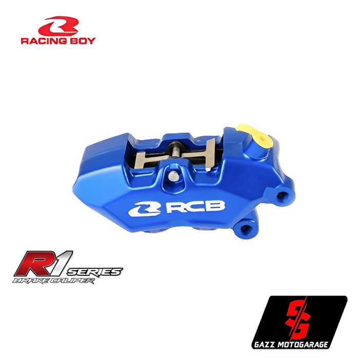 Kaliper 4 Piston RCB R1 Series Universal - Kanan Biru