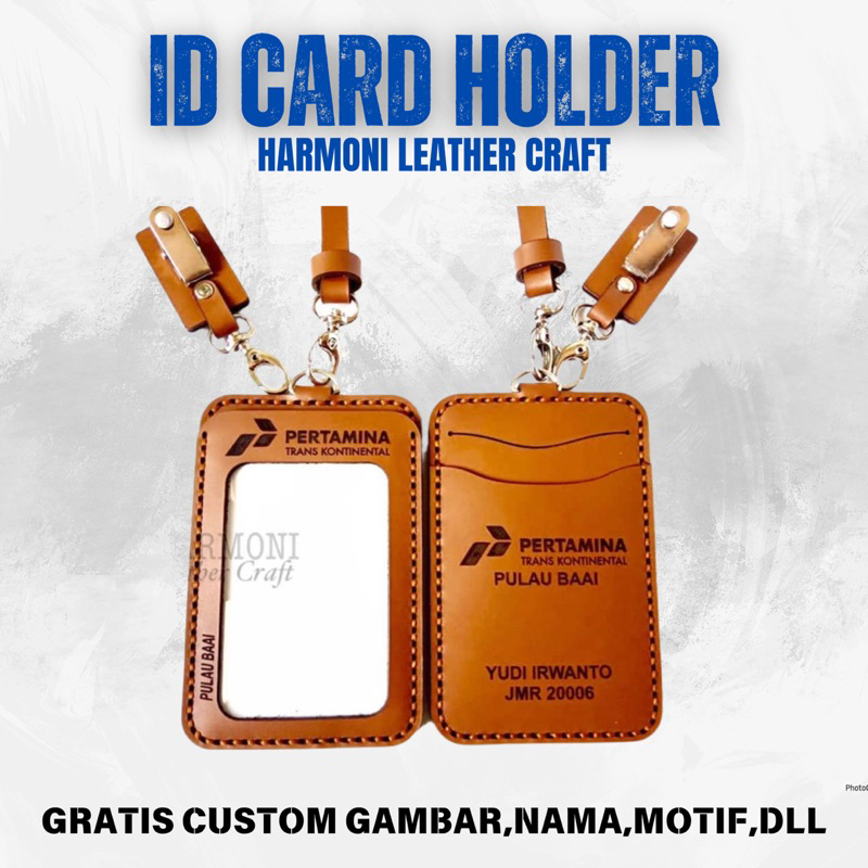 

id card holder lanyard custom nama lanyard id card custom logo tempat id card nametag kulit custom