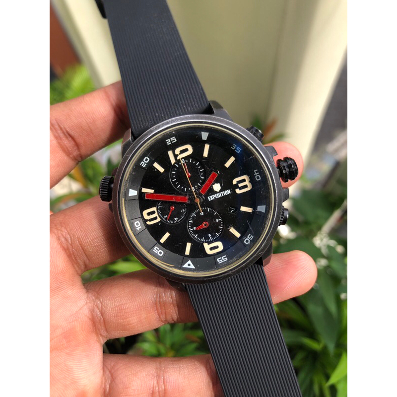 Jam Tangan Pria Expedition Hitam E6392M Secondhand