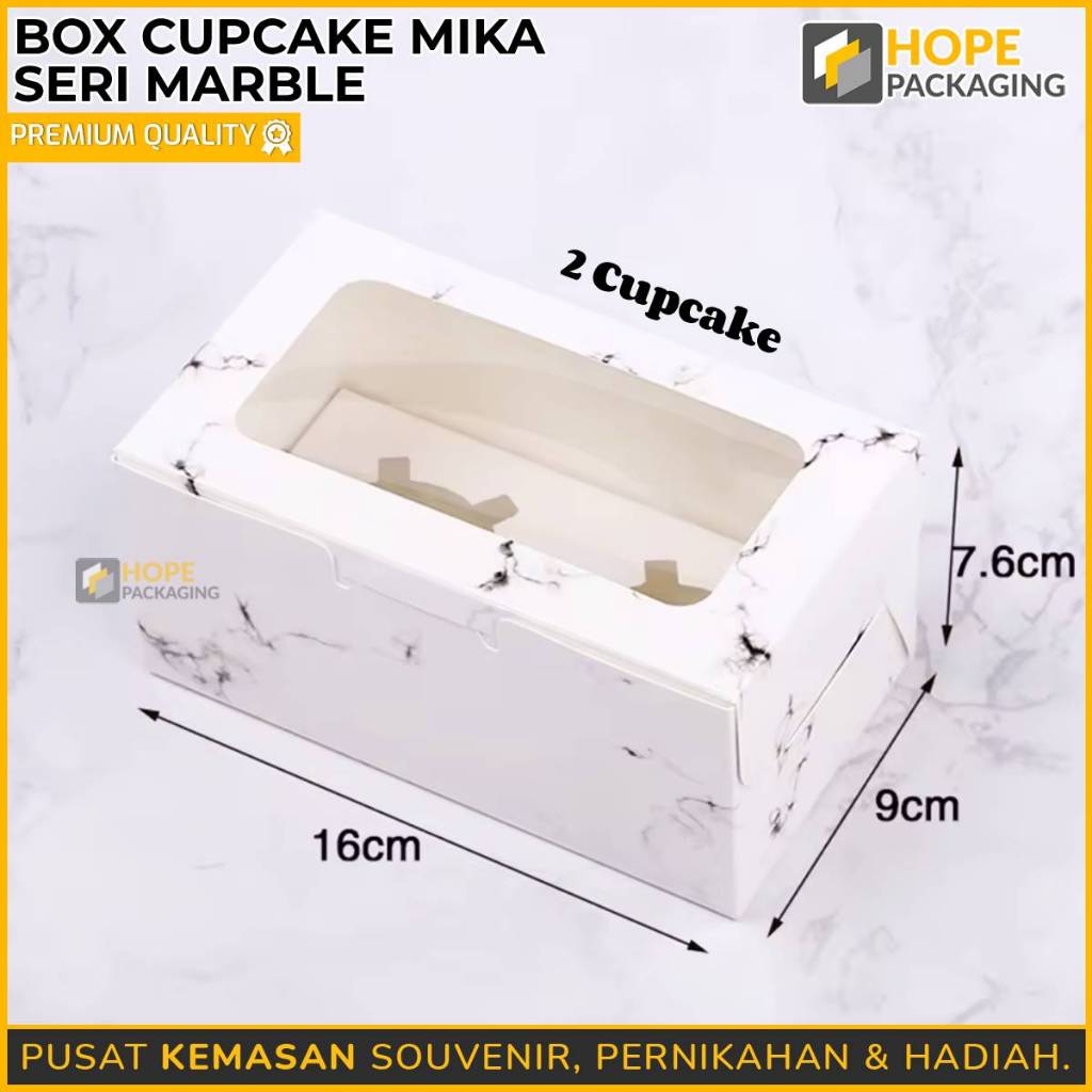 

Box 2 Cupcake Mika Seri Marble / Box Cupcake Muffin / Kotak Kue Mika / Box Cupcake Marble / Dus Kue Muffin