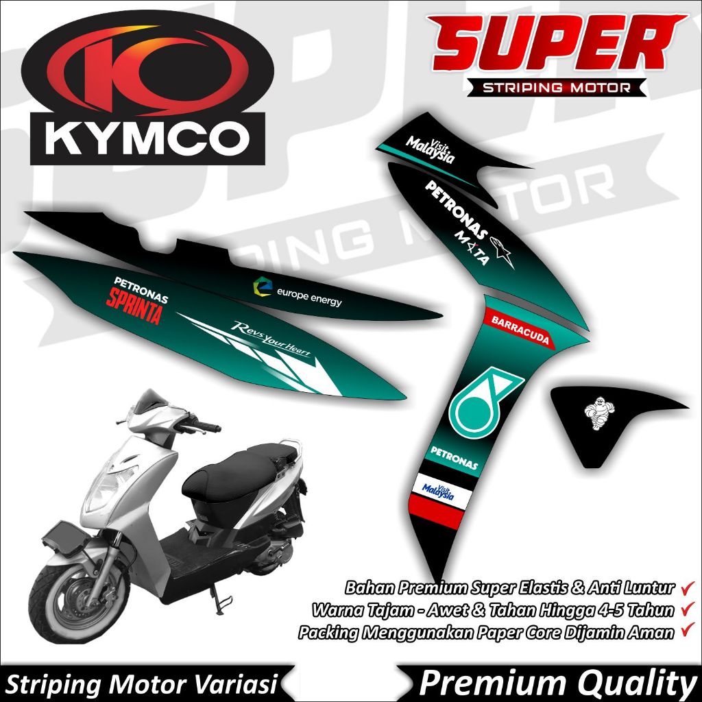 Striping Kymco Free Ex Stiker Kymco Free Ex Striping Motor Kymco Free Ex Petronas
