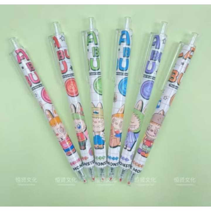 

(6PCS) Pen Gel Mekanik Kartun Labubu 0.5MM