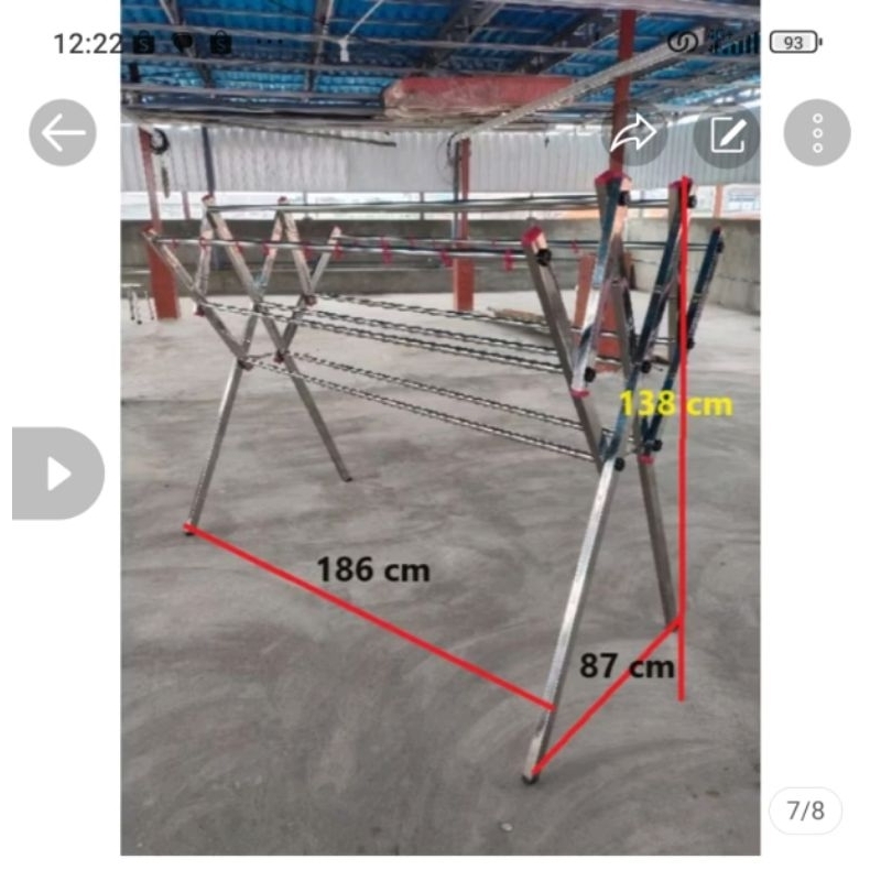 jemuran stainless steel jemuran baju jemuran pakaian jemuran besar jumbo merek BUFALO