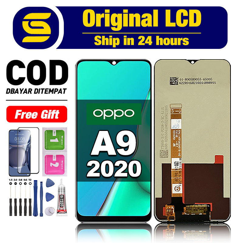 LCD OPPO A9 2020 Ori fullset asli touchscreen original 100% lcd For Glass Digitizer COD