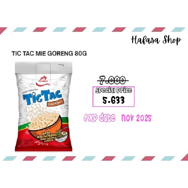 

Tictac Tic Tac Mie Goreng 80 gram