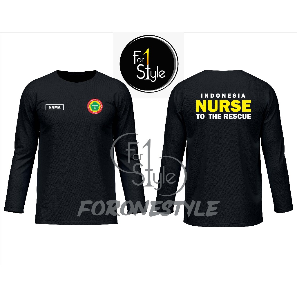 TSHIRT KAOS INDONESIA NURSE PPNI - KAOS LENGAN PANJANG NURSE PPNI - KAOS NURSE PPNI - FREE NAMA